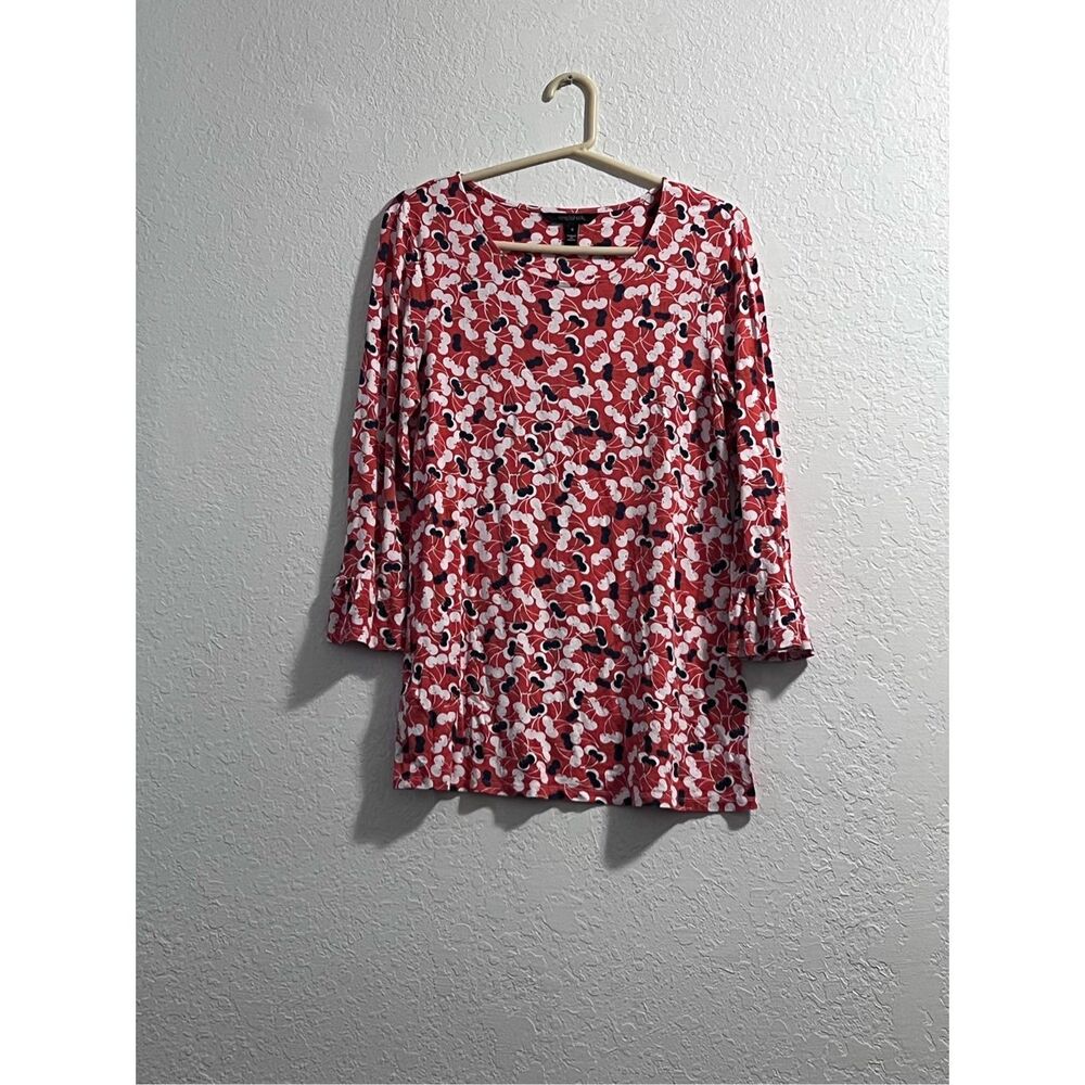 Long Tall‎ Sally Womens Small Cherry Print Tunic Top Jersey